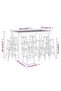 9 Piece Garden Bar Set Solid Wood Acacia - 3