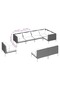 8 Piece Garden Lounge Set with Cushions Poly Rattan Dark Grey - 3