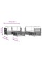 5 Piece Garden Lounge Set with Cushions White Steel - 3
