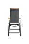 7 Piece Garden Dining Set Black and Brown Aluminium - 4