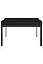 3 Piece Garden Lounge Set with Cushions Black PVC - 5