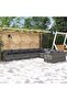 9 Piece Garden Lounge Set with Cushions Poly Rattan Grey