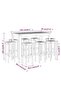 9 Piece Garden Bar Set Solid Wood Acacia - 3