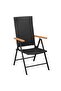 5 Piece Garden Dining Set Black and Brown - 2
