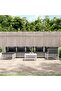 8 Piece Garden Lounge Set with Cushions White Steel