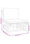 3 Piece Garden Lounge Set with Cream White Cushions Bamboo - 5