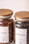Set of 10 Acacia Lid Glass Spice Jars – 12 Labels Included - 2