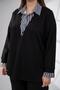 Plus Size Women's Shirt Detailed Blouse Black - 7