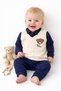 Baby Boy 2-Piece Set Knitwear Sweater Detailed Teddy Bear Long Sleeve Top and Bottom Set - 3