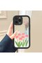 iPhone 14 Pro Max Compatible Bowknot Mirror Case Silicone Full Protection Elegant Tulip - 2