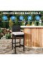 2-Pack Wicker Rattan Outdoor Barstools with Removable Cushions for Outdoor Garden & Backyard - 3