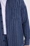 Men's regular fit classic striped double pocket flap carpenter shirt - 3