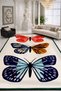 Mosso Butterfly Patterned Woven Base Modern Decorative Carpet Mosso2068 - 2