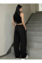 Women's Yıldız Printed Crop - Wide Leg Tracksuit Set - 2