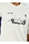 Men Beige Graphic Print Oversized T-Shirt - 4