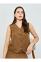 Women Bronze Sleeveless Waistcoat