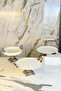 3-Piece Porcelain Plate Bowl Tiered Serving Set & Antique Color Tableware Set - 2