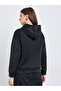 Women Black Graphic Printed Oversize Hoodie - 4