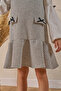 Girl's Baby Collared Shirt Dress Black - 7