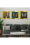 Butterflies 3 Piece Gold Plexi Mirrored Framed Painting