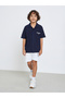 Boys Navy Blue LA Print Collared Shirt - 2