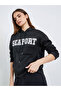 Women Black Graphic Printed Oversize Hoodie - 5