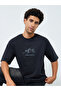 Men Black Graphic Print Oversized T-Shirt