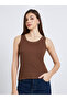 Women Brown Sleeveless Knit Top - 3