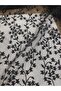 Black Floral Pattern Tulle Lace Fabric, Transparent and Elegant Embroidered Lace, Dress, Evening Dress - 2