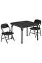 3-Piece Folding Kids Table and Chairs Set Activity Table, for Home, Crafts, Snack Time, Homework