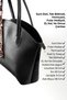 Black / Brown Shk296 Faux Leather Zippered Single Compartment, 2-Piece Hand, Arm and Shoulder Bag Set (Shk274) - 5