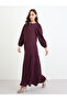 Women Burgundy Tie-Up Neck Jalabiya - 2