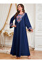 Women Embroidered Faux Pearl Jalabiya - 2
