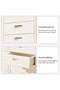 Baby Storage Rack Nursery Organizer Cabinet with Drawers and Shelves - Beige - 6