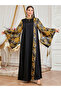 Women Embroidered Kimono Sleeve Jalabiya - 2