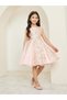 Girls Floral Jacquard Sleeveless Dress - 2