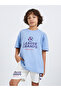 Boys Blue Football Graphic T-Shirt and Shorts Set - 2