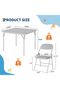 3-Piece Folding Kids Table and Chairs Set Activity Table, for Home, Crafts, Snack Time, Homework - 3