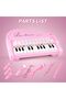 Amy&Benton Piano Music Toy Baby for Toddlers Pink for Girls 1-3 - 6
