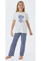 Mother-Daughter, 100% Cotton, (With Free Socks), Pajama Set (Sizes Priced Separately) - 2