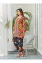 Women Printed Round Neck Tunic and Trousers Co-Ords - 3