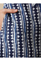 Women Blue Geometric Stripe Printed Straight Kurta and Pants Set - 6