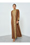 Women Brown Embroidered A-Line Jalabiya