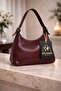 Laven Burgundy Baguette Hand and Shoulder Bag