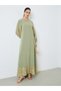 Women Green Foil Print A-Line Jalabiya