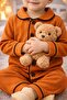 Baby Buttoned Pajama Set Soft Fabric Long Sleeve Relaxed Fit Baby Boy Sleep Set - 6