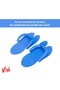 Disposable Pedicure slipper Pink/Blue/White Pack of 12 pairs - 5