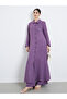 Women Corsage Detail Maxi Shirt and Pants Modest Set