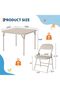 3-Piece Folding Kids Table and Chairs Set Activity Table, for Home, Crafts, Snack Time, Homework - 3