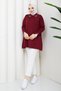 Women's Sleeve Mouth Lace Detailed Mercerized Knitwear Tunic